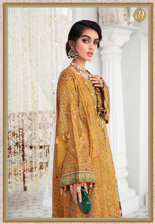 Maria.B Eid Unstitched Lawn Collection 2022 (D9)
