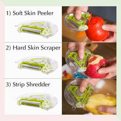 3 in 1 Multifunctional Rotary Peeler Cooking Tool Vegetable Potato Cutter Kitchen Gadgets