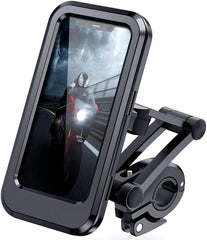 Universal Waterproof Case Cell Phone Holder for Motorcycle - Bike Handlebars, Bicycle Mobile Phone Box Case with Touch Screen