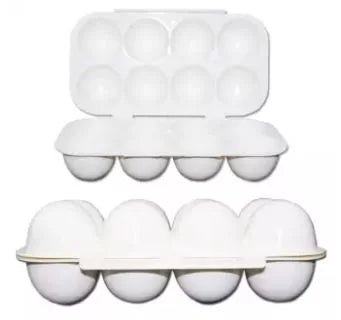 8 Slot Egg Storage Box, Shockproof Egg Holder Container Storage Box Tray for Refrigerator Kitchen