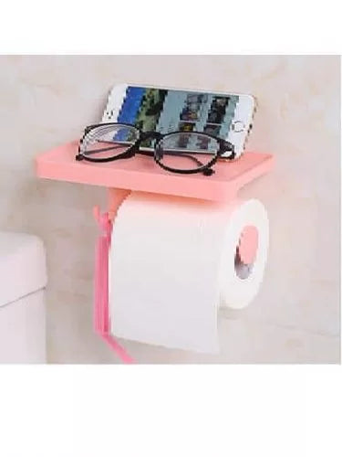 Toilet Paper Holder with mobile jewelry accessories shelf Rack