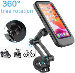 Bike Phone Mount Waterproof Cell Phone Holder 360 Rotation Motorcycle Phone Case Universal Bicycle Handlebar