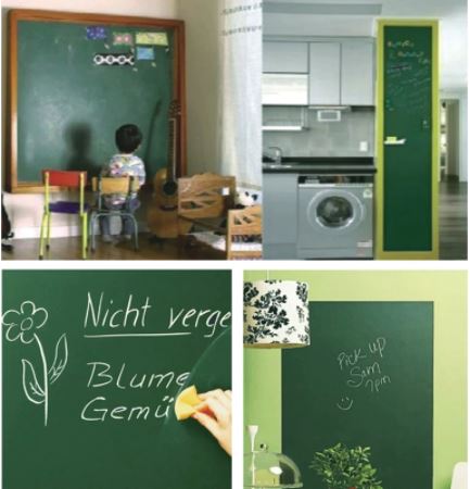 Blackboard Stickers Household Graffiti Wall Whiteboard Wall Stickers Removable and Erasable Children’s Teaching Green Board Stickers Self Adhesive Wallpaper