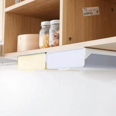 Under the Table Drawer Box – Hidden Under the Table Storage Holder – Plastic Kitchen Desk Organizer – Memo Pen Stationery Storage Box Large Case