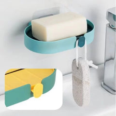 1Pc Wall Mounted Soap Dishes Holder Self-adhesive Bathroom Kitchen Accessories