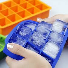 Pack of 2 – Easy Push Pop out Square Silicon Ice Cubes Tray 18 Cubes