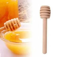 Wood Honey Spoon Dipper Wooden Mixing Stick Spoon Dip Drizzler Server Spoons Handle 8 cm