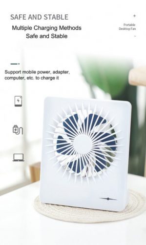 USB Rechargeable Fan Portable With Strong Wind Wide Angle And Three Speed Adjustable Speed Mini Handheld Fan For Office Bedroom Traveling