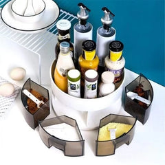 2 Tier 360 Degree Rotating Spice Rack Organizer Nonslip Stand for Kitchen Pantry Countertop