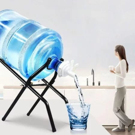 Foldable 19 Liters Water Bottle Stand Rack Holder With Nozzle Valve Set Home Office Garden Picnic Outdoor use