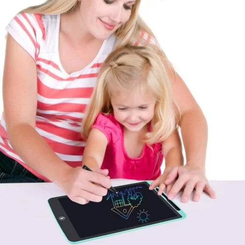 LCD Digital Drawing Pad TABLET MULTI COLOR 12 Inch THICK LINE Writing Board E-Writer Kids LIGHTLESS SKETCH SCREEN GIFT FOR KIDS / CHILDREN