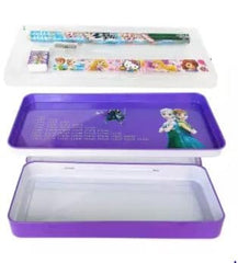 Metal Cartoon Printed Pencil Box with Accessories for Girls & Boys for School