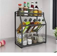 3-Tier Kitchen Countertop Multipurpose Storage Rack Organizer Shelf Stand