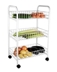3-Tier Removable Storage Trolley Rack – Vegetable Fruit Trolley