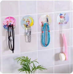 6 Pcs 3D Adhesive Wall Hooks Wall Hanging Accessories