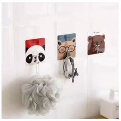 6 Pcs 3D Adhesive Wall Hooks Wall Hanging Accessories