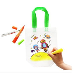 3pcs DIY Graffiti Handbags Kids Cloth Painting Bags With Picture Coloring Drawing Toys