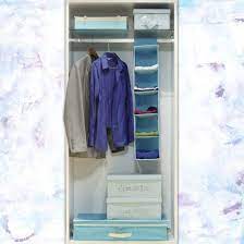 Closet Organizer Hanging Storage Bag Wardrobe Cloth Organizer 5 Layers Shelf Foldable Clothing Storage Rack Shelves