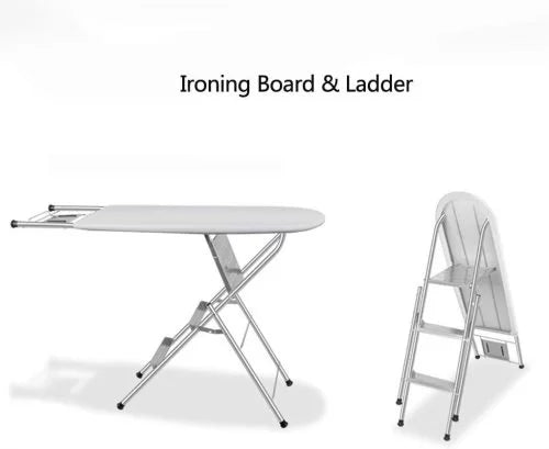 Folding Ironing Board Ladder Multi-functional with 3-Steps Ladder