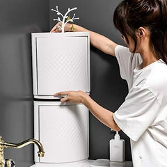 Rotating Corner Storage Rack Triangle Wall Shelf Bathroom Makeup Organizer Kitchen Organizer