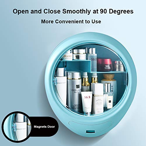 Cosmetic Storage Makeup Organizer, Oval Display Wall Boxes, Hanging Beauty Storage Cases, Cosmetic Organizer for Bathroom Livingroom