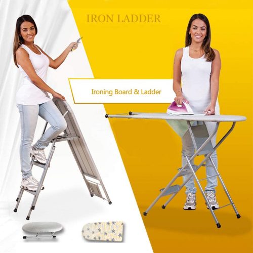 Folding Ironing Board Ladder Multi-functional with 3-Steps Ladder