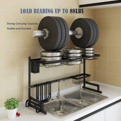 Dish Drying Rack Over Sink Drainer Shelf for Kitchen Drying Rack Organizer Supplies Storage Counter Kitchen Space Saver Utensils Holder