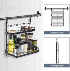 InstaHang Rotating Shelf Organizer – Instant Organizing & Rotating Shelf with Gripology Suction System