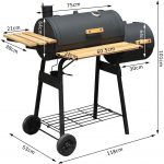 Large Charcoal BBQ Grill Outdoor Garden Barbecue Grill Heating Heat Smoker New