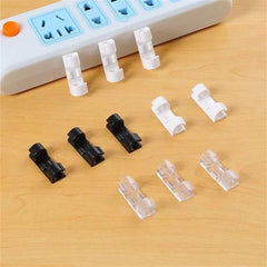Cable Clips Wire Holder Organizer Drop Cord Management Self-Adhesive 20Pcs/Box