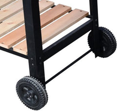 Portable Outdoor BBQ Grill Charcoal Grill Rack Smoker with Wheels