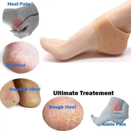Anti heel crack socks pain foot gel relief silicone moisturizing support dry hard swelling care pair ankle protector