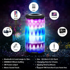 MIANOVA LED Bluetooth Speaker Night Light Changing Wireless Speaker
