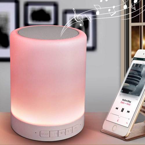 Light with Speaker Wireless Portable Bluetooth Touch Color Control LED Lamp Speaker
