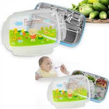 Stainless Steel Bento Lunch Box 5-Compartment Detachable Insulation Tray