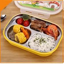 Stainless Steel Bento Lunch Box 5-Compartment Detachable Insulation Tray