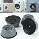 Anti-vibration Washer Support Pads – Anti Slip Anti Vibration and Noise Reducing Rubber Washing Machine Feet Pads (4Pcs)
