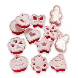Bakers Cookie Cutter And Stencil Set – 12 Pcs