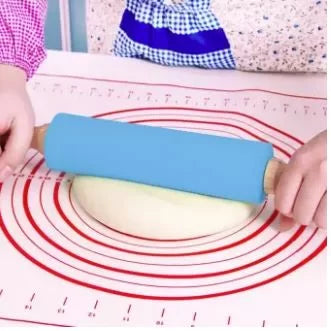 Baking Non-Stick Silicone Rolling Pin – For all Cake, Dough, Pastries, Sugar Paste, Pizza, Pasta, Fondant
