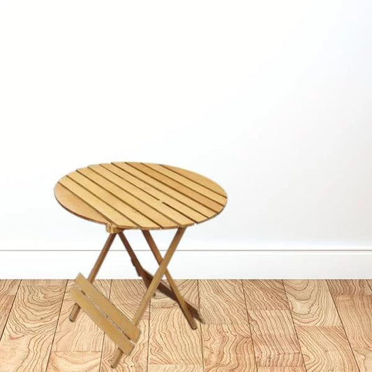 Beach Wood Folding Round Table