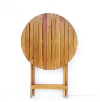 Beach Wood Folding Round Table