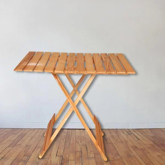 Beach Wood Folding Square Table