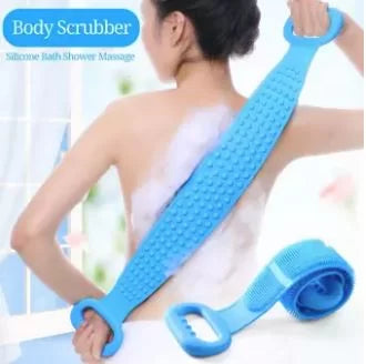 Body Wash Silicone Body Scrubber Belt Double Side Shower Belt