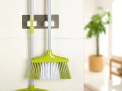 Brush Broom Hanger Storage Rack Wall Mounted Storage Mop Holder Kitchen Organizer with Mounted Accessory Hanging Cleaning Tools