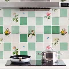 Kitchen Waterproof Oil Proof Sticker Anti-Oil Wrap Tiles Wall Stickers Bathroom Self-adhesive Toilet Mosaic Wall Paper