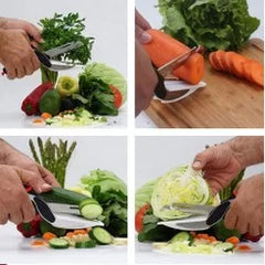Clever Cutter 2-in-1 Food Chopper Vegetable Slicer Chopper Scissor Kitchen Knife