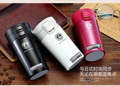 Stainless Steel Double Wall Vacuum Coffee Cup Flask Hot & Cold Mug Coffee Cup Couple Cups Office Cup 370ml
