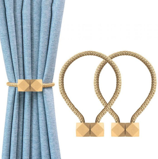 Colorful Curtain Tiebacks 2 Pieces Magnetic Curtain Tie Backs Curtain Holder for Home Bedroom Office Decorative without Installation
