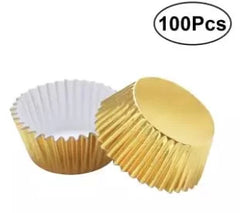 Foil Disposable Cupcake Cups Liners Aluminum Thickened Baking Muffin Cups Cases Accessories 100 pcs