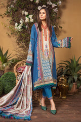 Maria B- Secret Garden Embroidered Lawn Suit by M Prints- 2B